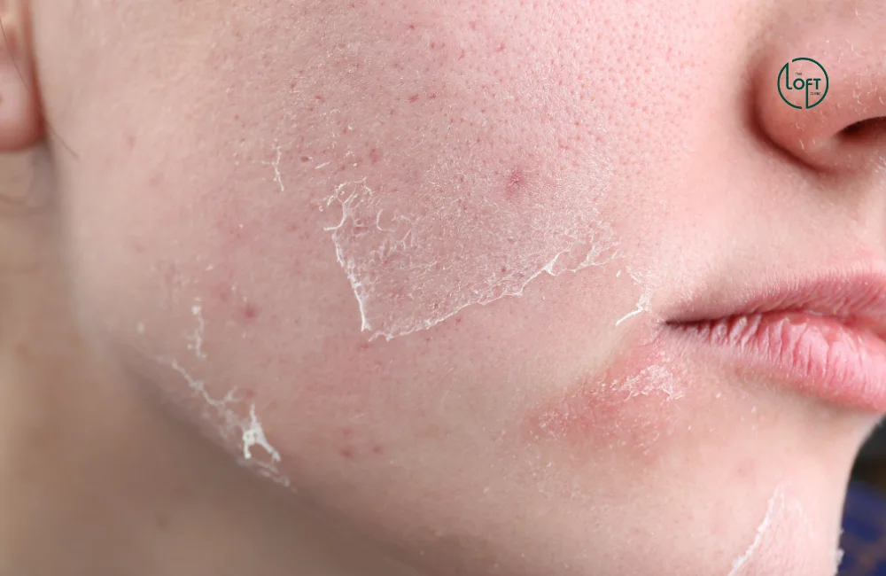 หน้าแห้งลอกเป็นขุย